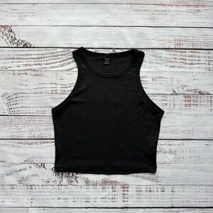 Black ribbed tank Top